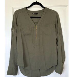Express Blouse | Olive Green | Size XS